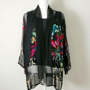 CITRON SANTA MONICA SILK BLOUSE & CAMI SET sz SP